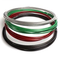 HQ GR01 GREEN/RED/Black/Transparent Color PVC Plastic Coated Stainless Steel 304 Wire Rope Cable 1MM-6MM Diameter After Coating