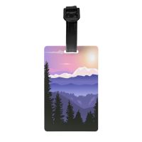 Mountain Forest Luggage Tag for Suitcase Suitcase Identifiers Name Labels Card Women Men Kid Travel 【AUG】