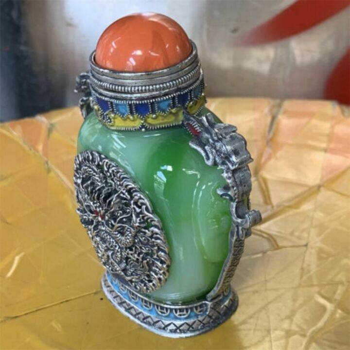 green-jade-tibetan-copper-dragon-snuff-bottle-china-antique-collection-ornaments