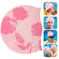 Printed Swimming Cap Waterproof Practical Silicone Shower Hat Kids Double Sided Swim Caps