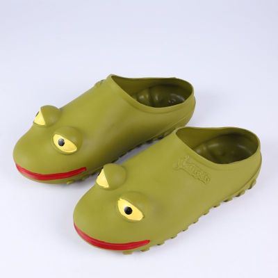Frog croaking shoes dress up slippers cos props tricky creative shoes princes shoes sand sculpture shoes slippers funny