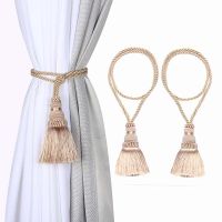 【Approving】2Pcs ผ้าม่าน Tieback พู่ HangingTassels ผ้าม่านผู้ถือหัวเข็มขัดเชือกผ้าฝ้ายทอมือ Tie สายคล้อง Room Aaccessories