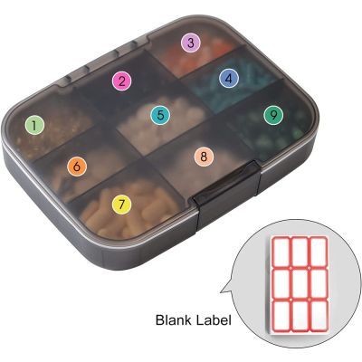 ‘；【-； 9 Grids Pill Box Large Capacity Pills Storage Case  Weekly Pill Organizer Tablet Container Medicine Box Holder Drug Dispenser