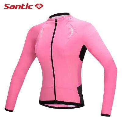 Santic Pro Fit เสื้อขี่จักรยานสำหรับผู้หญิง,เสื้อเจอร์ซีย์แขนยาวระบายอากาศป้องกันรังสียูวีเสื้อแจ็คเก็ตรถจักรยานปั่นรถจักรยานเสื้อเสื้อเจอร์ซีย์นักปั่นแข่งดาวน์ฮิลล์จักรยานเสือภูเขาเสื้อรถจักรยานยนต์ชุดกีฬาสำหรับปั่นจักรยาน