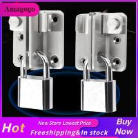 Amagogo สไลด์สลักกลอนประตูสลักประตูล็อคประตูนิรภัย 40X45 สเตนเลสสตีล Brushed FINISH กุญแจ HOLE