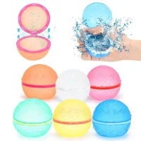 6/12PCS Reusable Water Bomb Splash Balls Water Balloons Absorbent Ball Outdoor Pool Beach Play Toy Pool Party Favors Fight Games Balloons