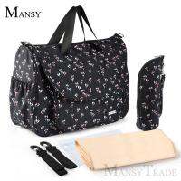 Mansy ใหม่ Casual รูปแบบ Multi-Functional ผ้าฝ้ายกระเป๋าคุณแม่แฟชั่นบรรจุของได้มากเพื่อผลิต Maternal และกระเป๋าเด็กถุงผ้าอ้อมสำหรับคุณแม่ (5in1)