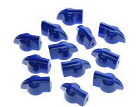 KAISH Pack of 12Vintage set screw Guitar AMP Chicken Head / Effect pointer Knob Blue