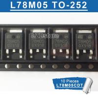 10 ชิ้น L78M05CDT TO252 L78M05 TO-252 78M05 5 โวลต์ SMD ควบคุมแรงดันไฟฟ้าบวก