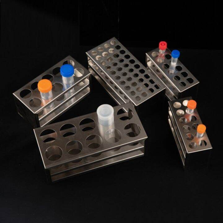 stainless-steel-test-tube-rack-8-10-12-40-hole-centrifuge-tube-test-tube-rack-304-stainless-steel-centrifugal-rack-colorimetric-tube-rack