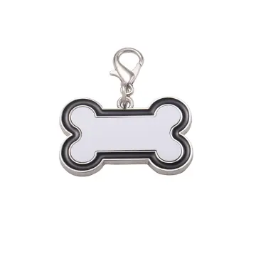 44Pcs Sublimation Stamping Blank Aluminum Dog Tags, Double Sided  Sublimation Metal Name Tag with Chain Necklace Chain Key Rings Heat Tape  for Pet ID
