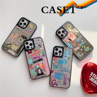 【Great. Cell phone case】ซูเปอร์น่ารักแองเจิลสาวกระจกแต่งหน้ากรณีโทรศัพท์สำหรับ iPhone 14 13 12 11 Pro X XR XS MAX 7 8พลัสหรูหราการ์ตูนฉลากปกอ่อน