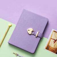 Creative Heart-shaped Lock Notebook Secret Diary Notebook Ruled Journal Lined Notepad with Lock Couple Gift School Supplies