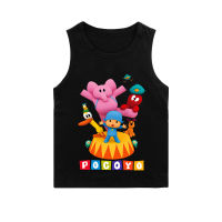 POCOYO เสื้อกล้ามสำหรับเด็กผู้ชายเด็กผู้หญิง,เสื้อยืดแขนกุดพิมพ์ลายใหม่น่ารักสำหรับเด็กเสื้อผ้าสำหรับฤดูร้อนปี B139