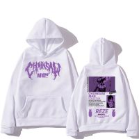 ☎✕ Anime Chainsaw Man Reze Print Hoodie Harajuku Manga Long Sleeve Sweatshirt Men Casual Oversized Pullovers Streetwear Long Sleeve