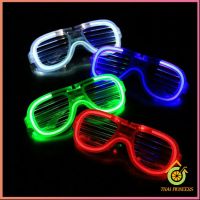 Thai Pioneers แว่นตาเรืองแสง ""มีหลอดไฟ LED"" คริสต์มาส แว่นตาเรืองแสง Luminous glasses