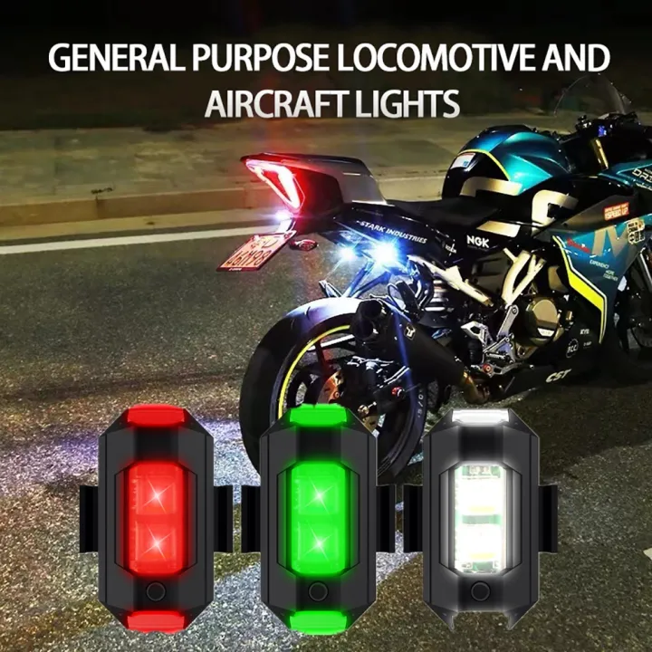 3/4/7 Strobe Light Cool Bike Flashlight Color Rechargeable Flashing