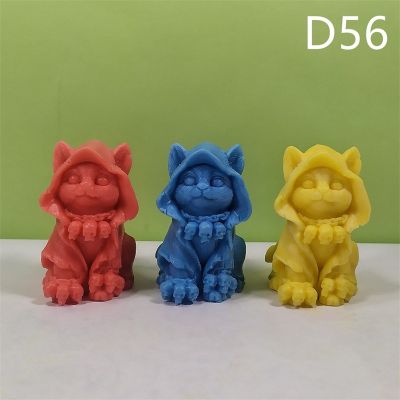 D56 Halloween Bell Cat Candle Silicone Mold Gypsum form Carving Art Aromatherapy Plaster Home Decoration Mold Gift Handmade