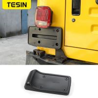 TESIN License Plate Holder Mount Bracket Black Plastic For Jeep Wrangler TJ 1997-2006 ABS License Plate Bracket Car Accessories