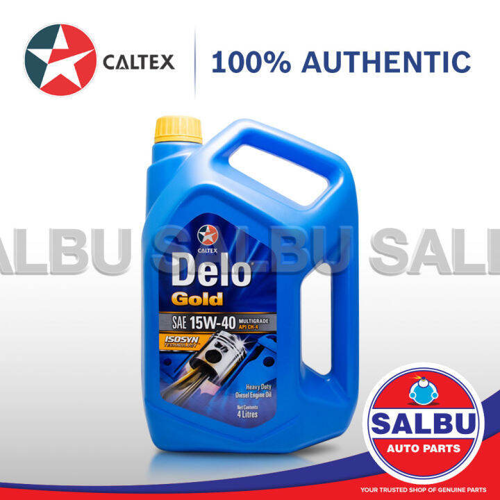 CALTEX Motor Oil Delo Gold SAE 15W40 API CH4 4L FOR DIESEL ENGINE