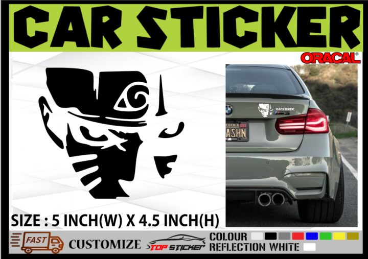 NARUTO CAR STICKERS KERETA STICKER Lazada