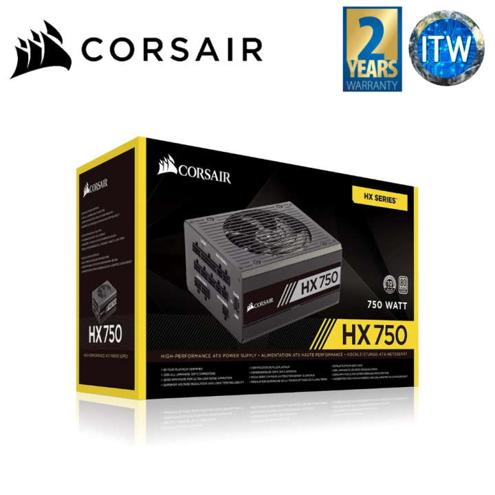 Corsair Hx750 750w 80plus Platinum Fully Modular Ultra Low Noise Atx 