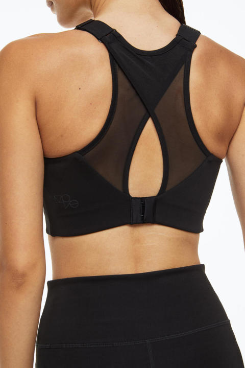 H&M - DryMove™ High Support Sports bra - Black Dark