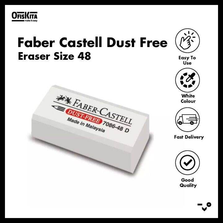 Faber Castell Dust Free Eraser Size 48 (187089/708648D) Lazada