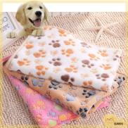 QUABOG Plush Cat Puppy Dog Paw Pattern Mat Pet Blanket Kennel Dog Cushion