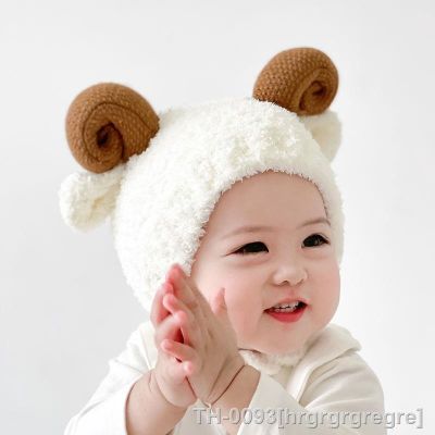 □﹉☈ hrgrgrgregre Inverno kawaii ovelhas frutas chapéu do bebê quente de pelúcia menino menina boné proteção orelha chapéus cor sólida earflap crianças para