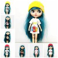 1/6 Fashion Doll Clothes Blyth Long Style T-shirt Accessories Cartoon Printed Tops