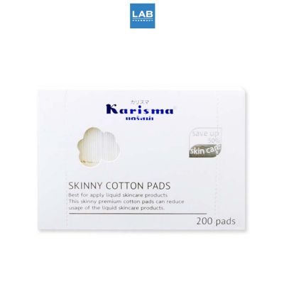 Karisma Skinny Cotton Pads 200 Pads - แคริสม่า สกินนี่ คอตตอนแพด