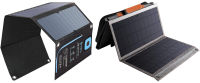 BigBlue 36W Portable Solar Charger with DC(20V/1.6A) and BigBlue 28W Solar Charger with Digital Ammeter