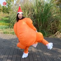 ✅COD❤✨ Inflatable Costume Roast Turkey Game Cloth Fun Blow Up Suit Halloween Cosplay