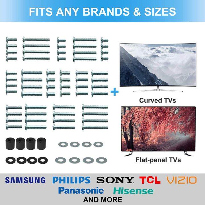 Rentliv Universal TV Mounting Hardware Kit Includes M4, M5, M6, M8 TV