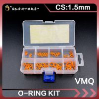 Orange Silikon karet O-Cincin Ketebalan 1.5mm Ring Seal Silikon Penyegelan O-cincin VMQ Mesin Cuci oring set bermacam Kit Set O Ring