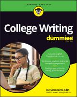 หนังสืออังกฤษใหม่ College Writing for Dummies [Paperback]