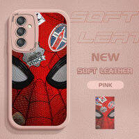 เคสหลังหนังรูปสไปเดอร์แมนสำหรับ Samsung A24กาแลคซีปกหนังเคสมือถือ4G แบบบาง