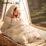 HOMFUL Cắm trại ngoài trời với túi ngủ ấm áp dày người lớn mang theo trong thumbnail