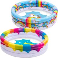 Inflatable Pool for Children Rainbow Unicorn Baby Removable Swimming Pool Ring Swim Pool Game Water Pools for Summer Fun Ages 3