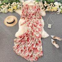 COD Vacation style two-piece suit 2020 new womens short strappy chiffon shirt sexy feminine fishtail skirt