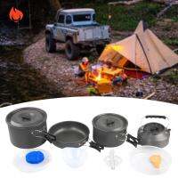 Flameer เซทเครื่องครัวตั้งแคมป์ Panci Camping กระทะและกาต้มน้ำสำหรับกระเป๋าเป้ปีนเขาบ้าน