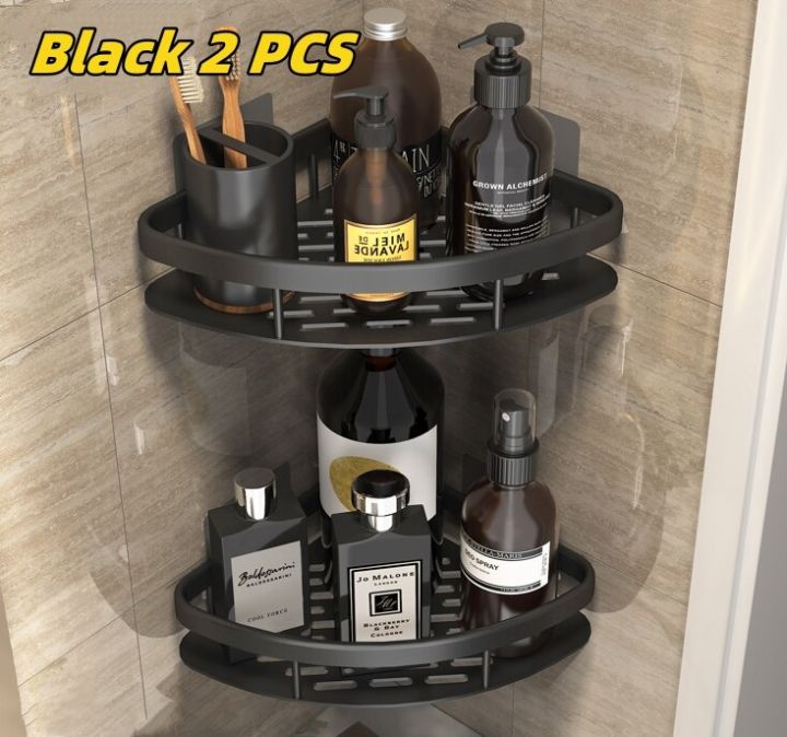 2-4-pcs-bathroom-shelf-kitchen-storage-organizer-aluminum-alloy-shampoo-rack-shower-shelf-bathroom-accessories-no-drill-shelf-bathroom-counter-storage