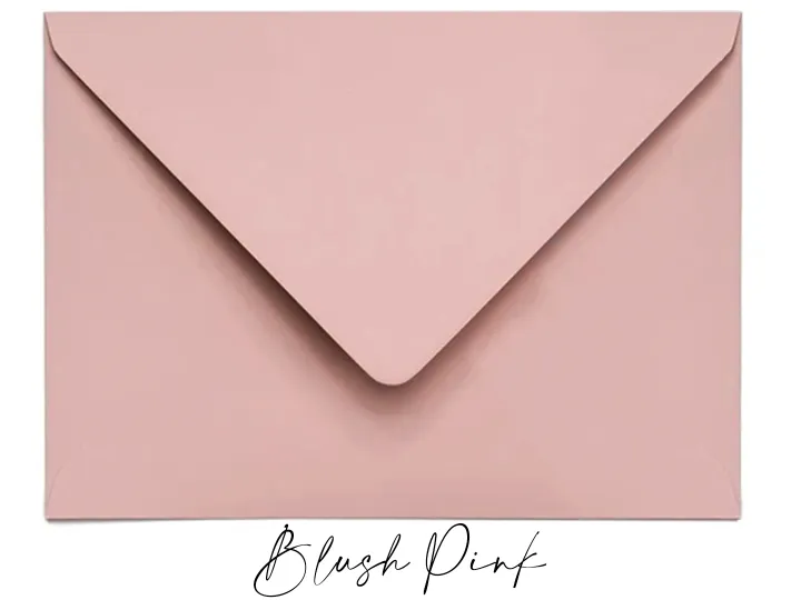 Blush Pink Envelope ( 5x7 ) Wedding Invitation Envelope DIY wedding