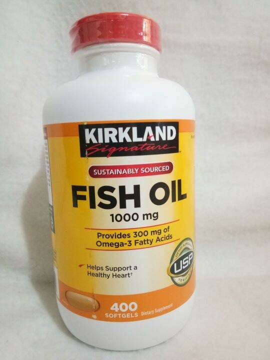 Kirkland FISH OIL 1000mg , 400 softgels Lazada PH