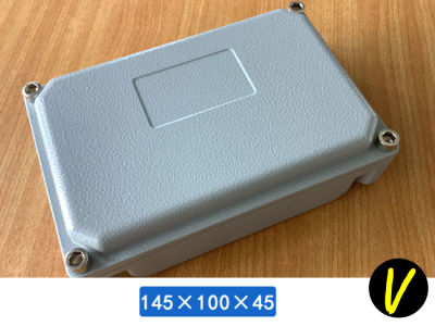 กล่องอลูมิเนียมกันน้ำ IP66 สีเทา ขนาด 145 X 100 X 45 มม. (V)