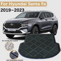 วัสดุ EVA 3D สำหรับ Hyundai Santa Fe 2018อุปกรณ์เสริม2013 ~ 2017 TM เสื่อท้ายรถด้านหลัง Cargo Trunk กันน้ำพรมแผ่นเก็บ