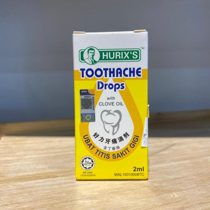 Hurixs Toothacne Drops With Clove Oil Ubat Titis Sakit Gigi 2ml Lazada