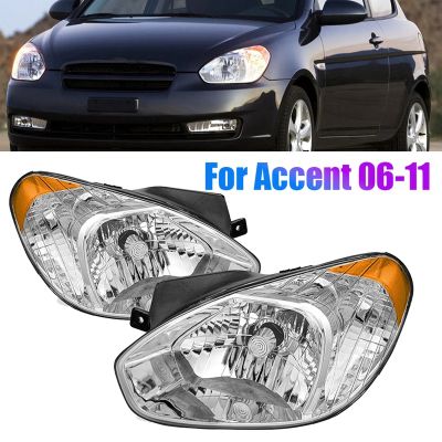 Headlights Lamps Assembly for 2006-2011 Hyundai Accent