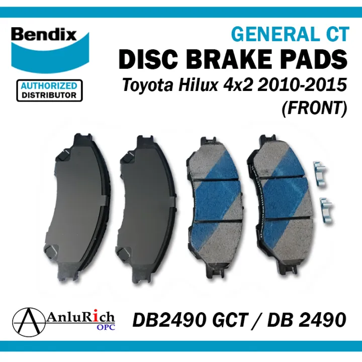BENDIX FRONT BRAKE PAD SET 4PCS Toyota Hilux 4x2 20102015 PN DB2490